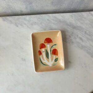 Creative Co-op - Stoneware Dish with Mushrooms- NWT